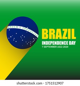 Brasilianischer Unabhängigkeitstag-Hintergrund auf Vektorgrafik
