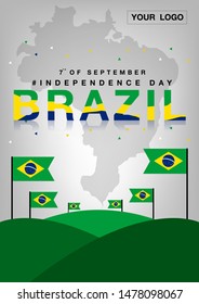 Brazil independence day banner design. Vector Eps 10