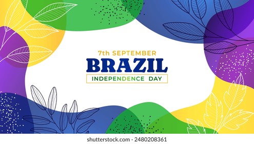 Brazil Independence Day celebration banner with simple design