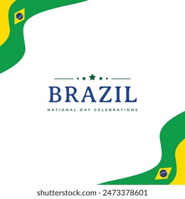 Brazil independence day celebration graphics template