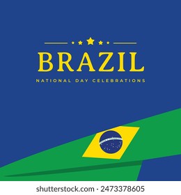 Brazil independence day celebration graphics template