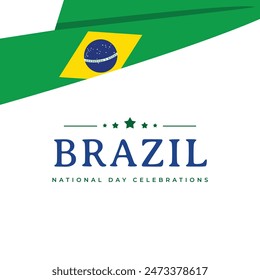 Brazil independence day celebration graphics template