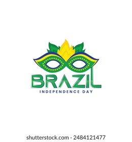 Brasilien Unabhängigkeitstag kreatives Design isoliert auf weiß