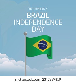 Brazil Independence Day design template suitable for celebration. brazil flag. flat design. eps 10.