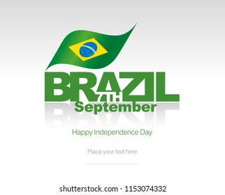 Brazil Independence Day flag logo icon banner