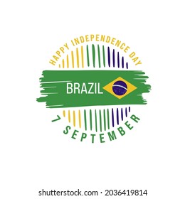 Brazil Independence Day greeting card. stock illustration
