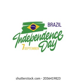 Brazil Independence Day greeting card. stock illustration