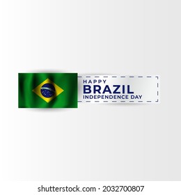 Brazil independence day greeting design