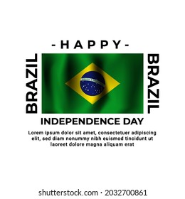 Brazil independence day greeting design