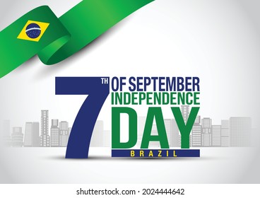 brazil independence day greetings. vector illustration design