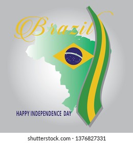 brazil independence day logo desidn vector