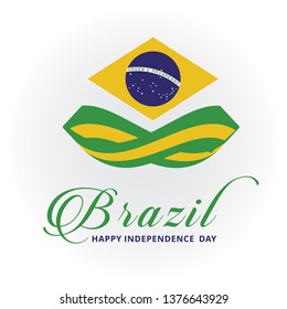 brazil independence day logo vector