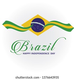 brazil independence day logo vector