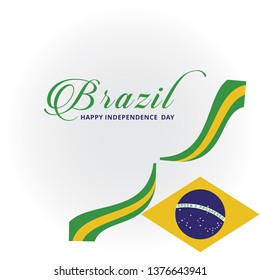 brazil independence day logo vector