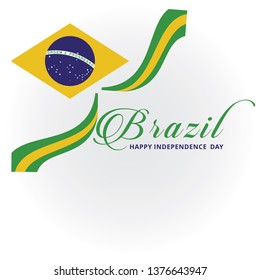 brazil independence day logo vector