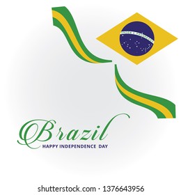 brazil independence day logo vector