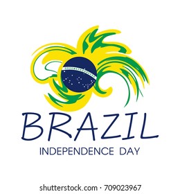 Brazil Independence Day Logo Vector Template Design