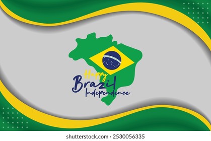 Brazil independence day . national day of brasil . perfect for website, poster, banner , art . 7 September . holiday day of brazil independence day vector illustration on white background