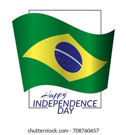 Brazil Independence Day national flag of Brazil background vector illustration