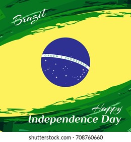 Brazil Independence Day national flag of Brazil background vector illustration