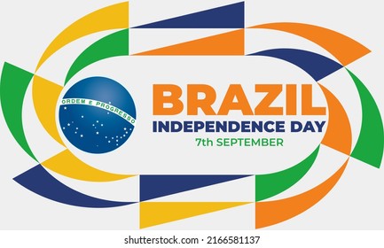 Brazil Independence Day. National holiday observed in Brazil on 7 September. Patriotic design. Poster, card, banner, template, background. Vector EPS 10.