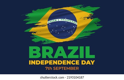 Brazil Independence Day. National holiday observed in Brazil on 7 September. Patriotic design. Poster, card, banner, template, background. Vector EPS 10.