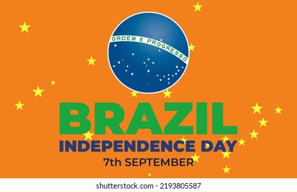 Brazil Independence Day. National holiday observed in Brazil on 7 September. Patriotic design. Poster, card, banner, template, background. Vector EPS 10.