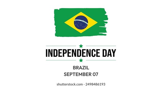 Brazil Independence Day. September 07 is Celebrated as Brazil Independence Day with flag design. Brazil Independence Day wallpaper, background, poster, card, banner. Vector EPS 10.