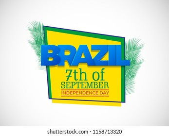 Brazil Independence Day Vector Background with Christ the Redeemer for Poster, Banner, Flyer.