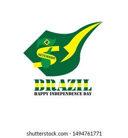 Brazil Independence Day Vector Design Template
