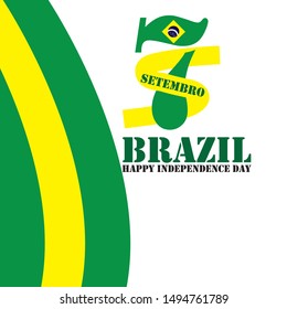 Brazil Independence Day Vector Design Template
