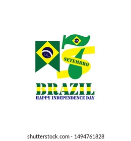 Brazil Independence Day Vector Design Template
