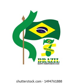 Brazil Independence Day Vector Design Template
