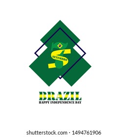 Brazil Independence Day Vector Design Template
