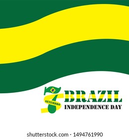 Brazil Independence Day Vector Design Template
