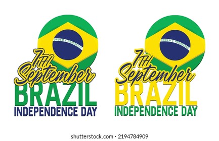 Brasilianische Independence Day-Vektordesign-Illustration für Feiertage