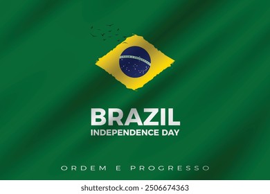 Brazil Independence Day Vector Design. Ordem a Progresso Illustration