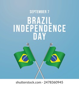 Brazil Independence Day. vector flat design. vector ribbon. good for usage. good template celebration. eps 10