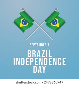 Brazil Independence Day. vector flat design. vector ribbon. good for usage. good template celebration. eps 10