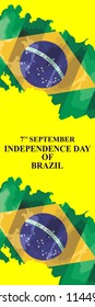 Brazil independence day vector illustration. Suitable for greeting card, poster and banner.