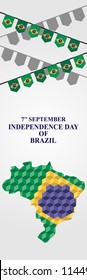 Brazil independence day vector illustration. Suitable for greeting card, poster and banner.