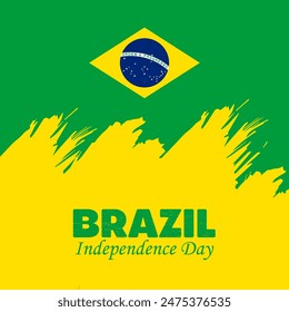 brazil independence day vector illustration. It is suitable for card, banner, or poster