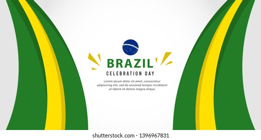 brazil independence day vector template. design for banner, greeting cards or print.