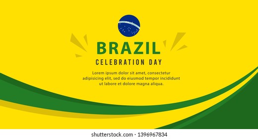 brazil independence day vector template. design for banner, greeting cards or print.