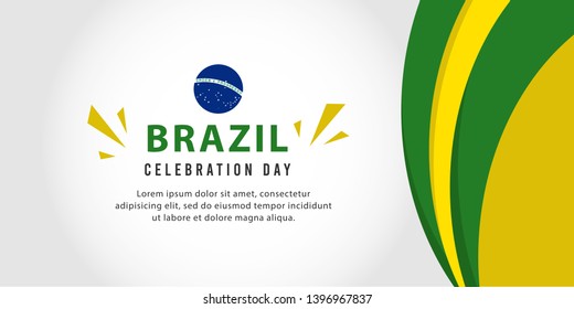 brazil independence day vector template. design for banner, greeting cards or print.