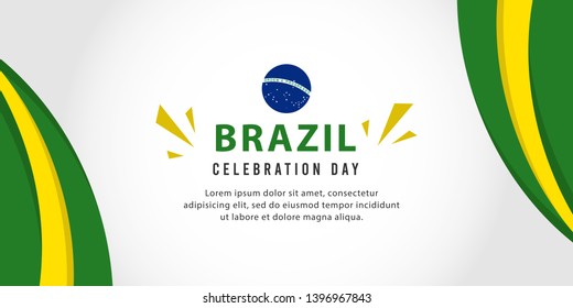 brazil independence day vector template. design for banner, greeting cards or print.