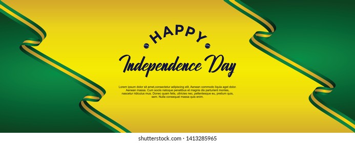 Brazil independence day vector template. Design for banner, greeting cards or print.