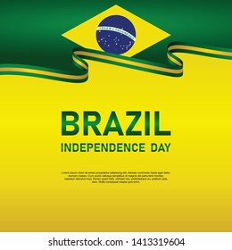Ilustración de diseño de plantillas de vectores de día independiente de Brasil - Vector