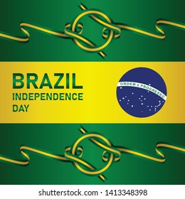 Brazil independence day vector template. Design for banner, greeting cards or print.