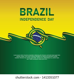 Brazil independence day vector template. Design for banner, greeting cards or print.